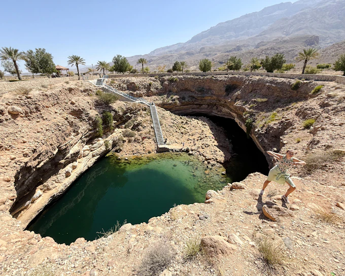 From Muscat: Private Wadi Shab & Bimmah Sinkhole Tour