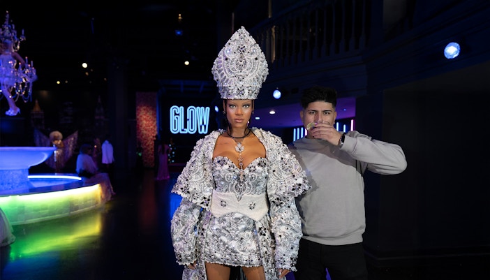 Rihanna wax figure at Glow Gala, Madame Tussauds, New York.