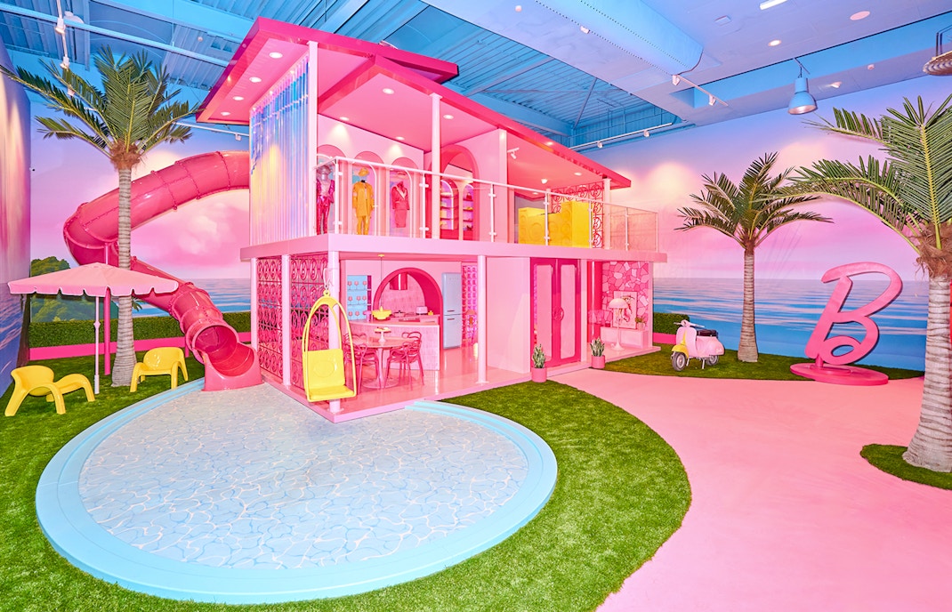 Barbie's House with pool and slide at The Dream Experience, Amsterdam.