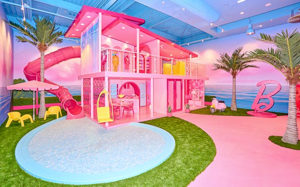 Barbie's House with pool and slide at The Dream Experience, Amsterdam.