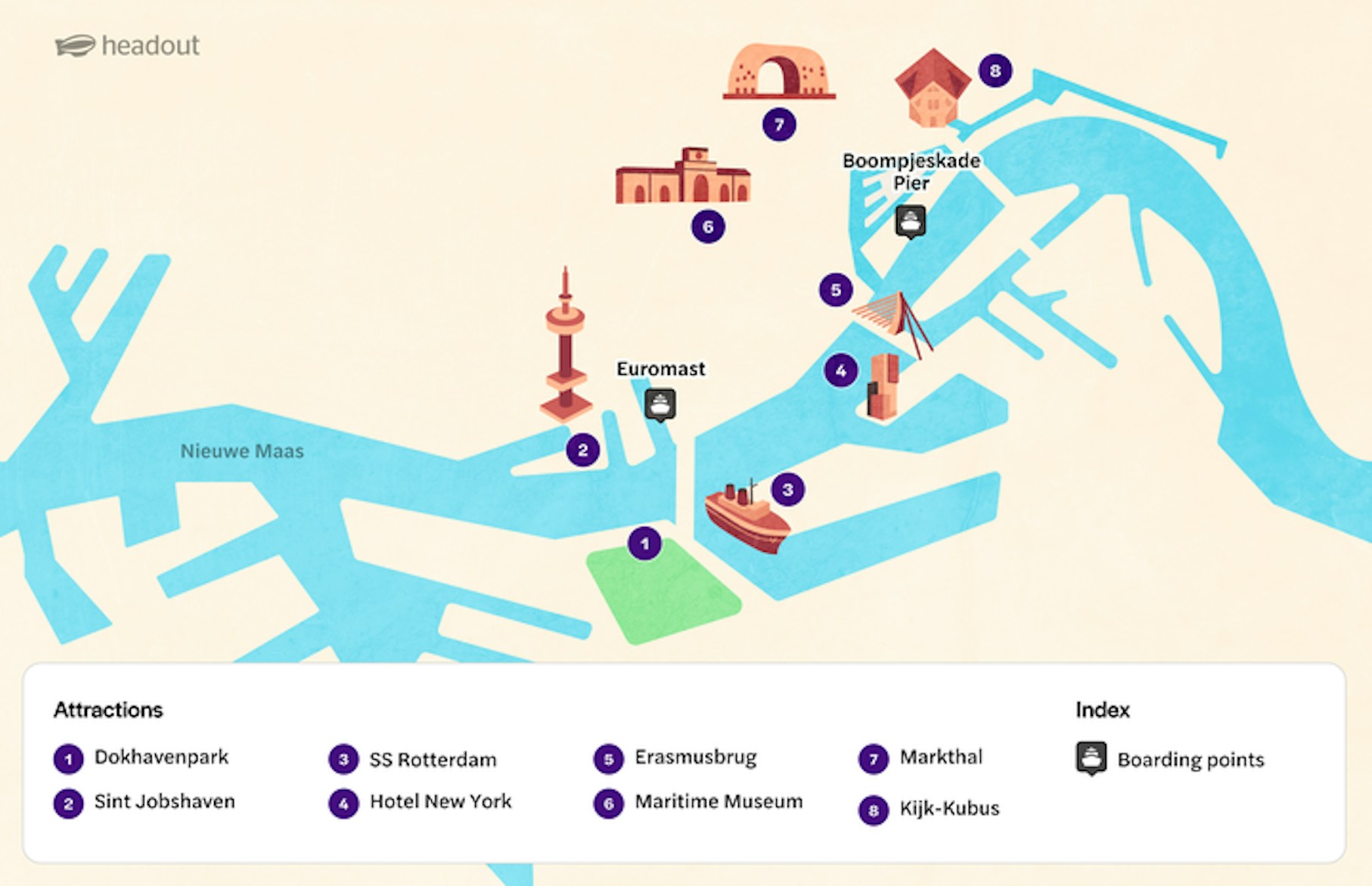 Cruise Rotterdam route map