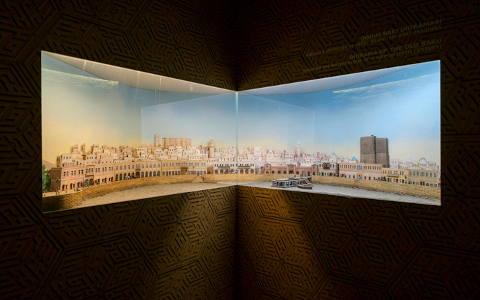 Diorama of old Baku cityscape at Maiden Tower Museum, Baku.