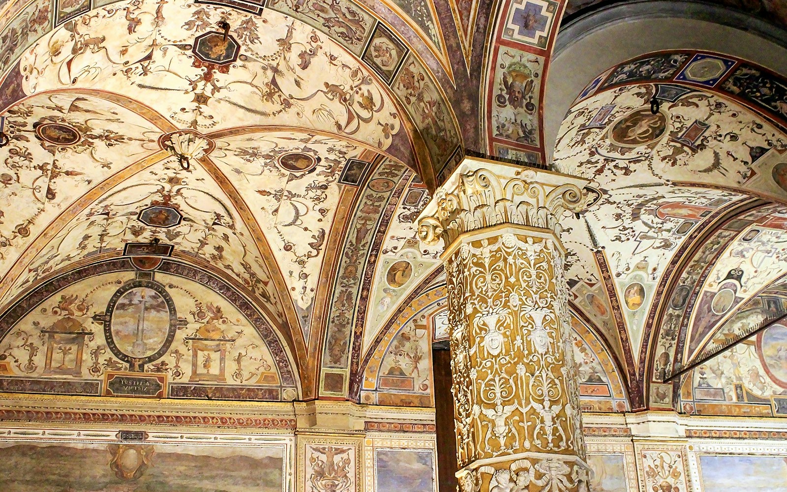 White and gilded stucco decorations and frescoes of Habsburg cities