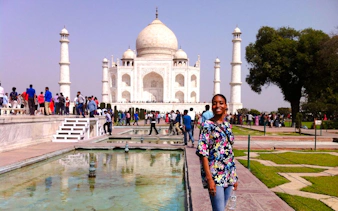Visitors at the Taj Mahal with priority entry, Agra.