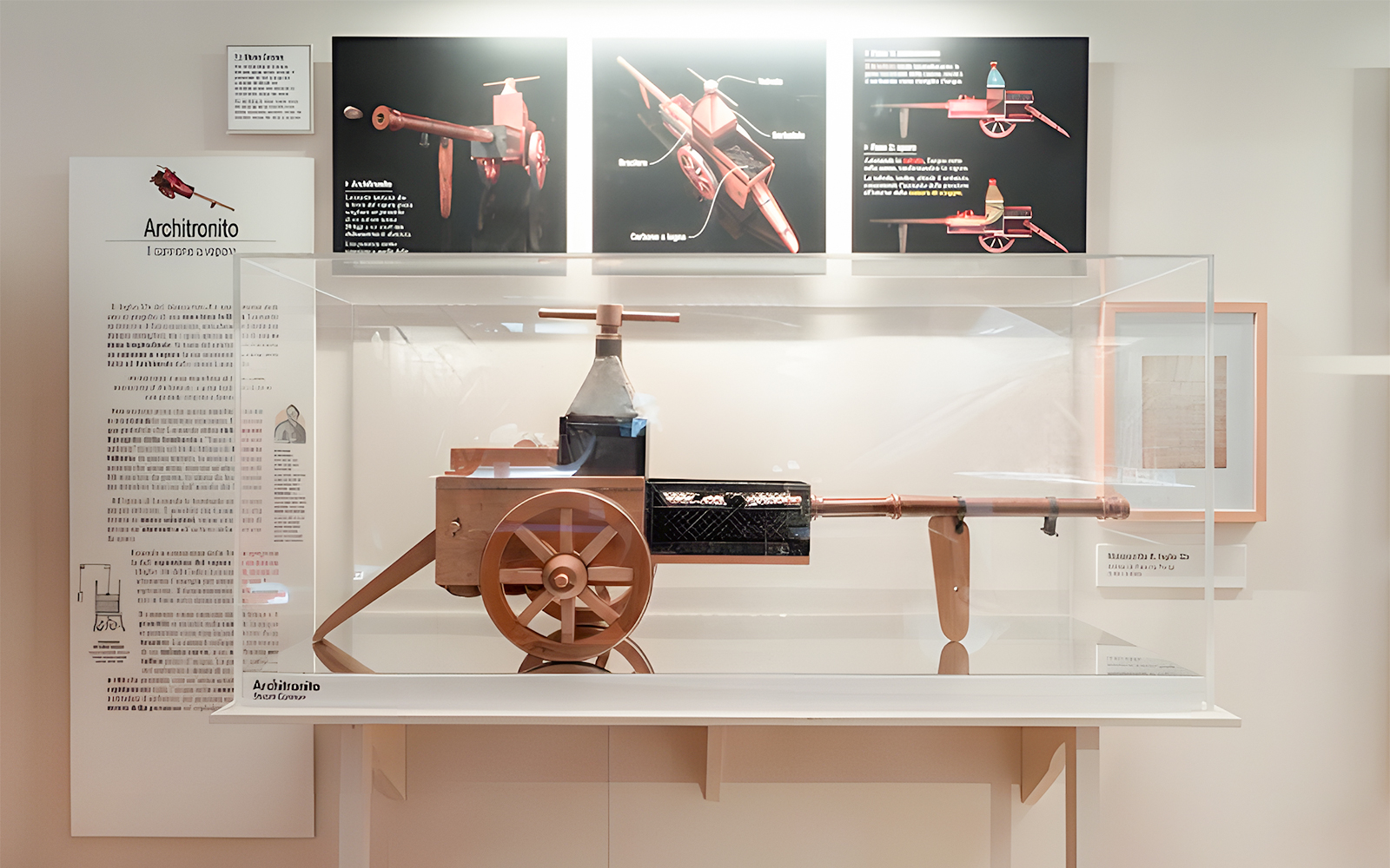 Leonardo da Vinci's Architronito model at Leonardo3 Museum, Milan.