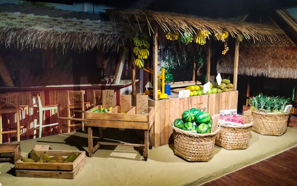 Durian and tropical fruit stall at The TOP Penang.