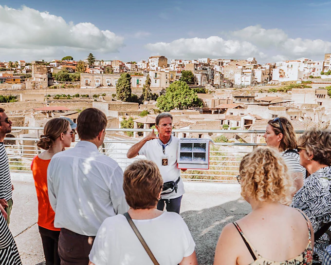 From Pompeii: Pompeii and Herculaneum Guided Tour with Transfers