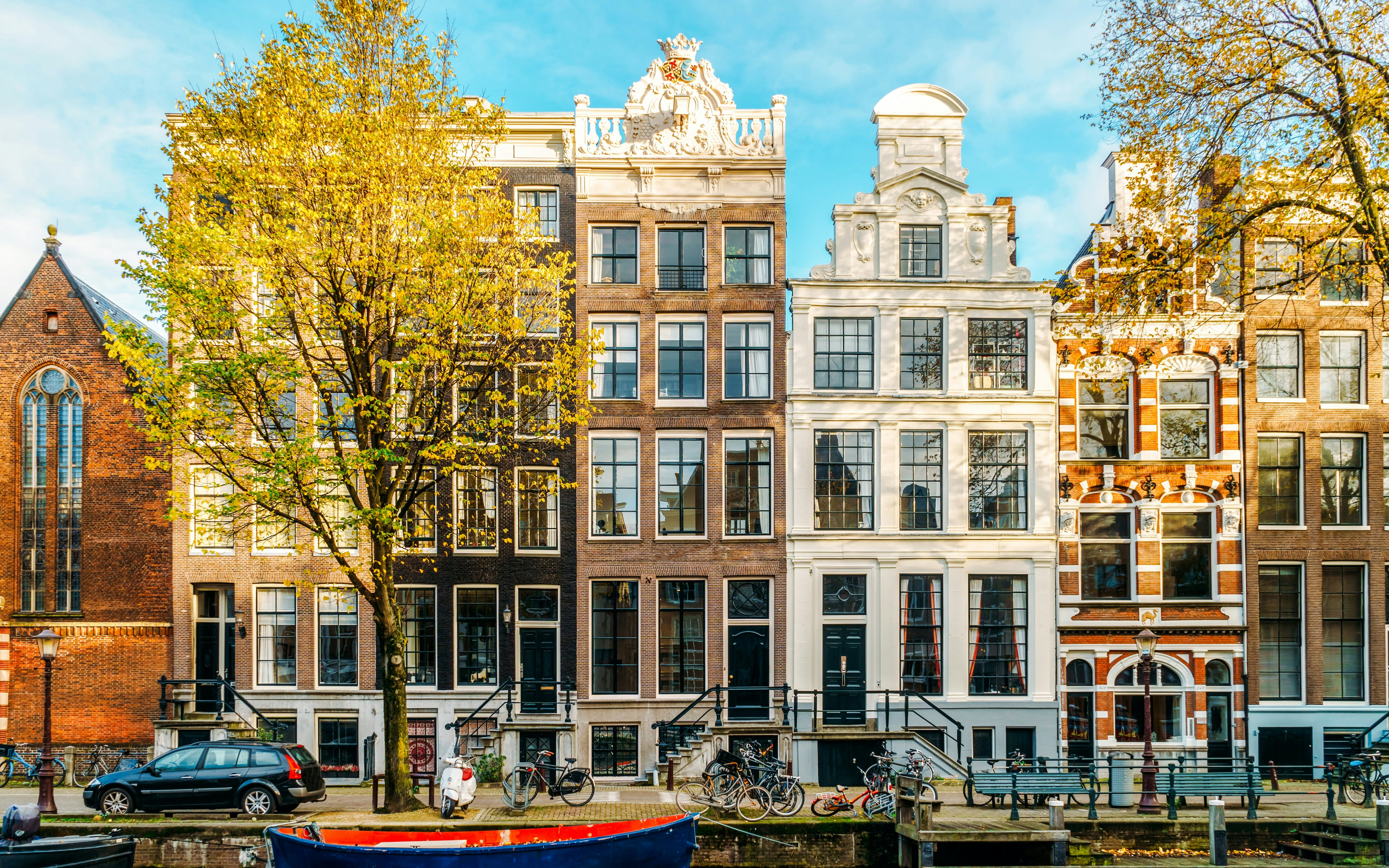 Coymans House and canal view in Amsterdam with historic architecture