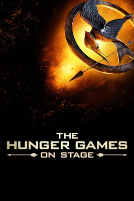 The Hunger Games Westend show logo with mockingjay and arrow.