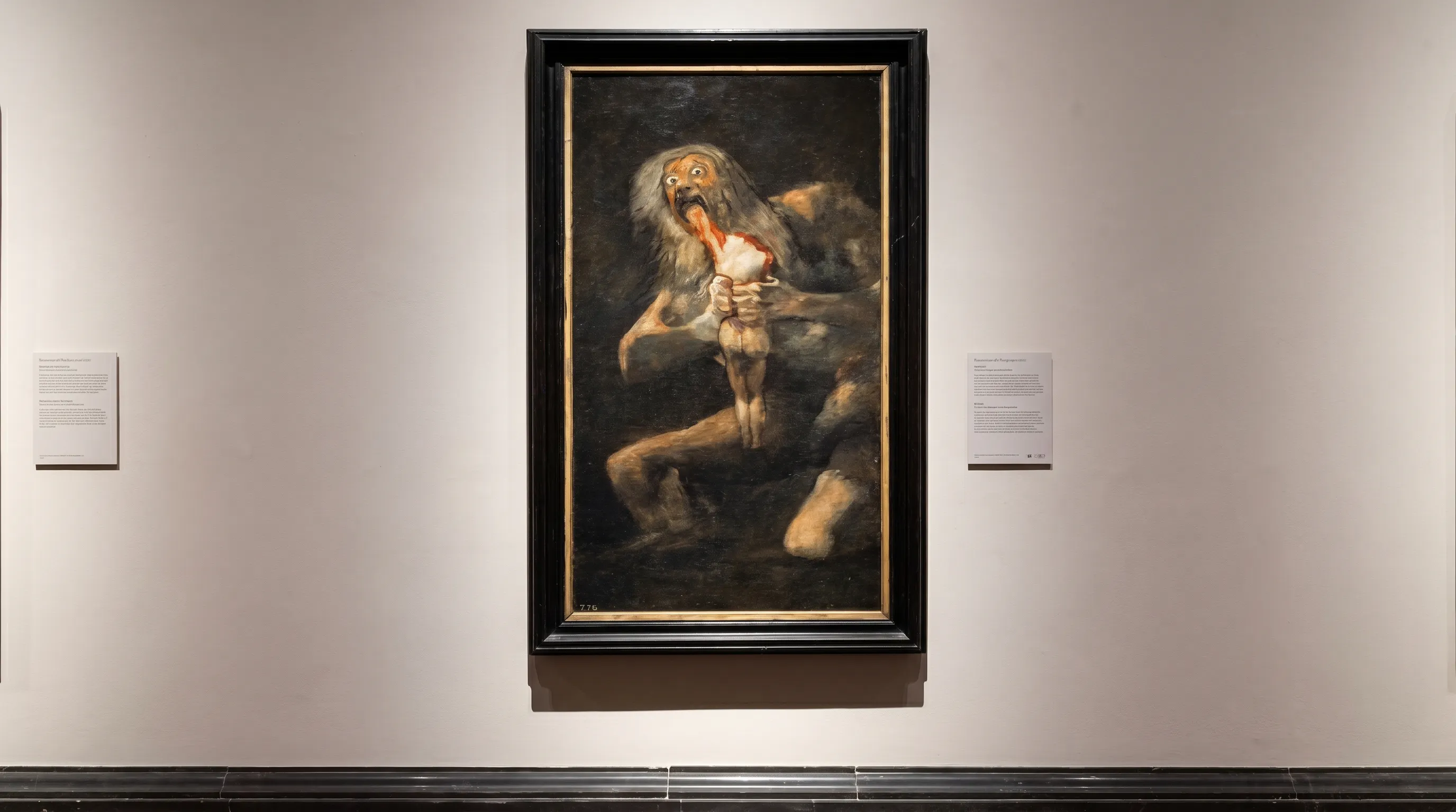 Goya's "Saturn Devouring His Son" painting at Prado Museum, Madrid.