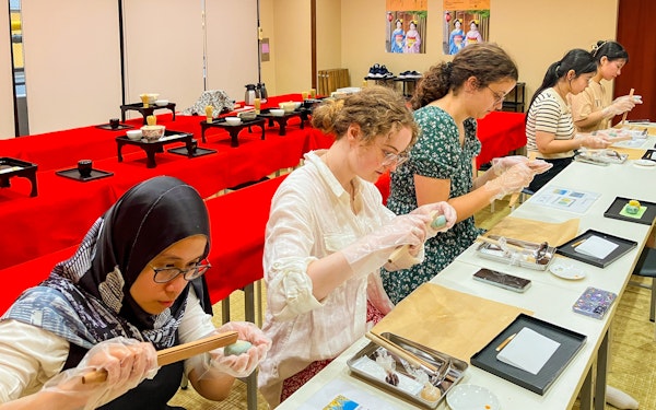 Kyoto Karasuma Area: Tea Ceremony Experience with Japanese Traditional Sweets Making