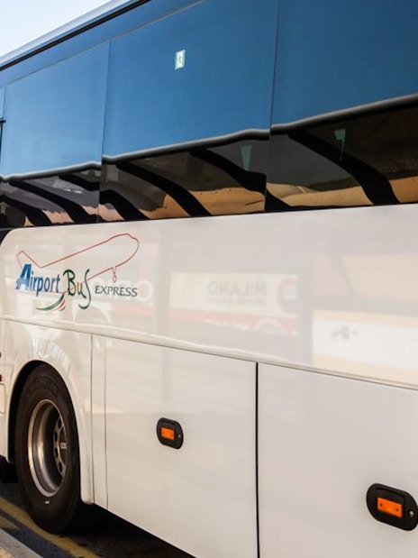 Airport bus at Milan Malpensa for Turin Corso Bolzano route.