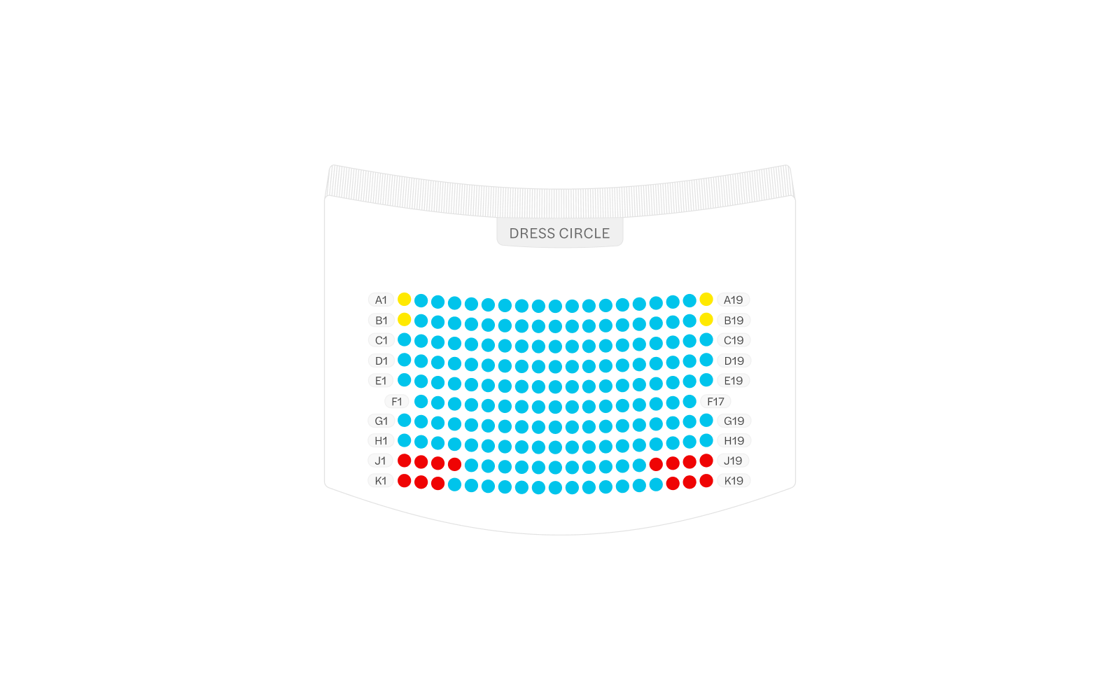 Vaudeville Theatre seating plan image