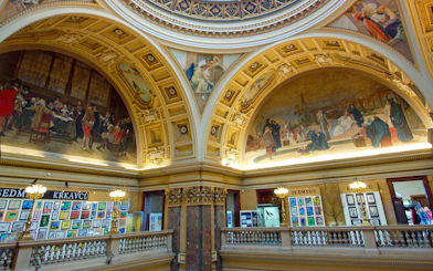 Interior murals and artwork in the National Museum Prague.