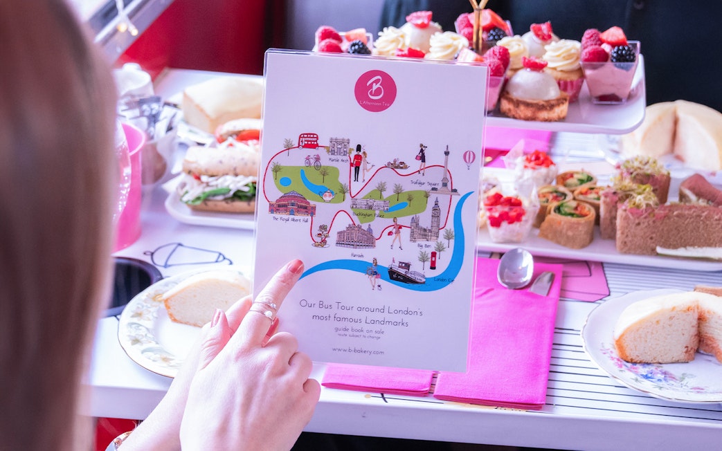 Pastries and sandwiches served on Brigits Bakery bus tour in London.