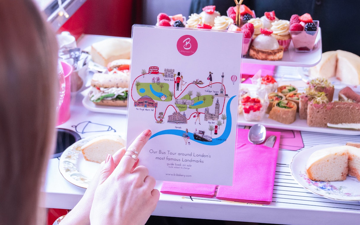 Pastries and sandwiches served on Brigits Bakery bus tour in London.
