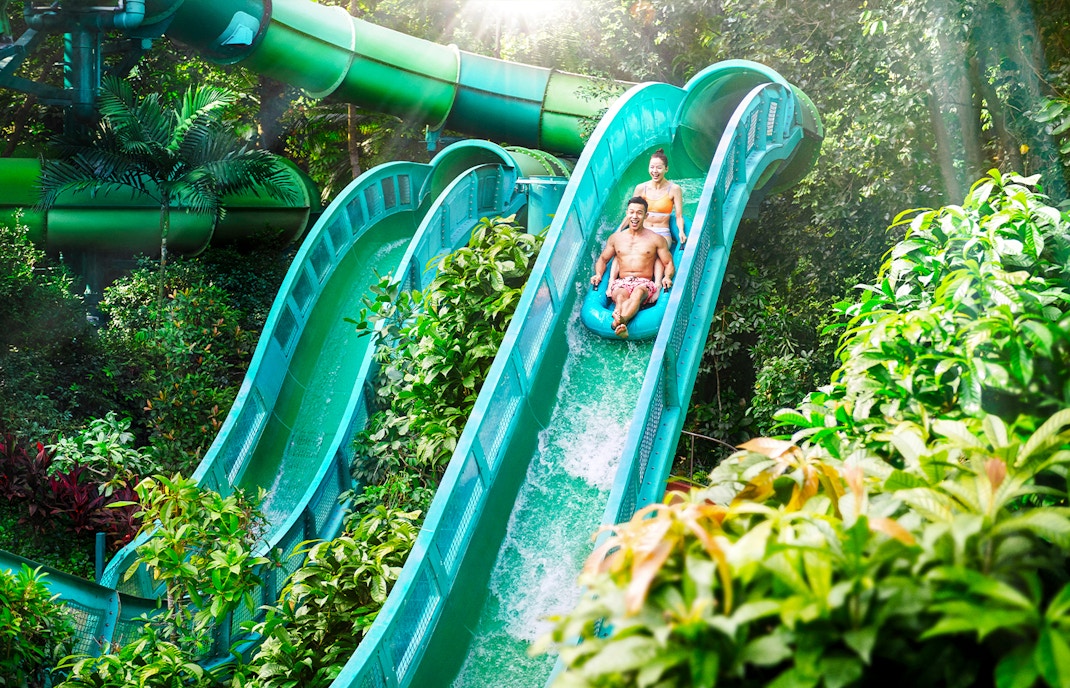 Guests at Adventure Cove Waterpark