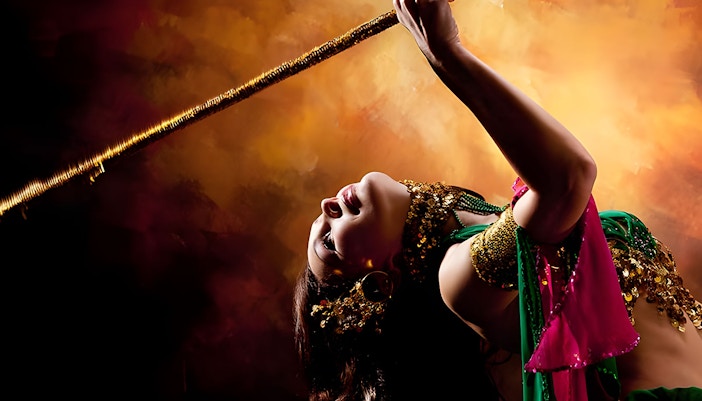 A belly dancer performing