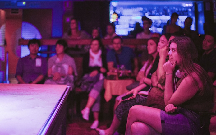 Audience watching Los Tarantos Flamenco Show in Barcelona.