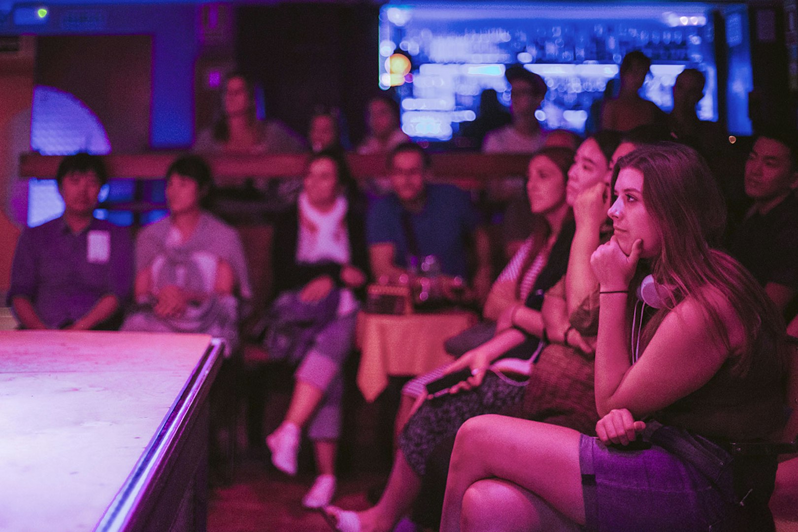 Audience watching Los Tarantos Flamenco Show in Barcelona.