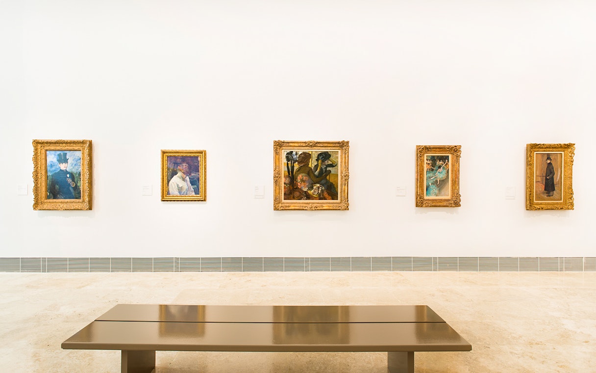 Paintings displayed in Thyssen-Bornemisza Museum gallery, Madrid.