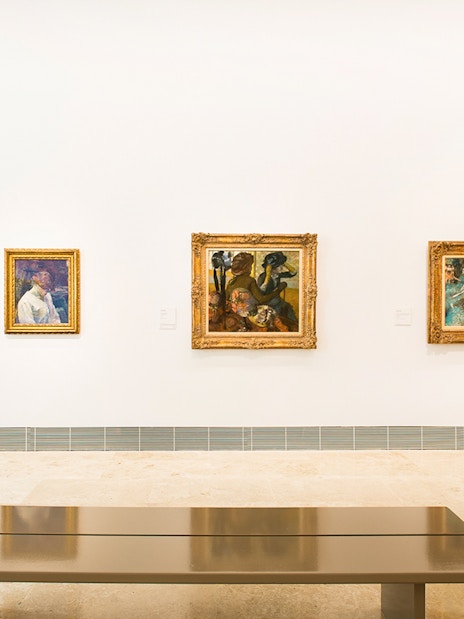 Paintings displayed in Thyssen-Bornemisza Museum gallery, Madrid.