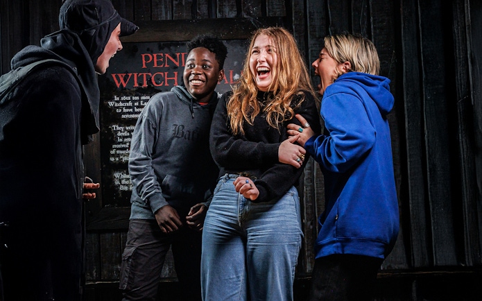 Guests reacting at London Dungeons Scare and Share experience.