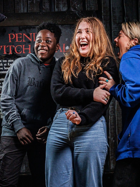 Guests reacting at London Dungeons Scare and Share experience.