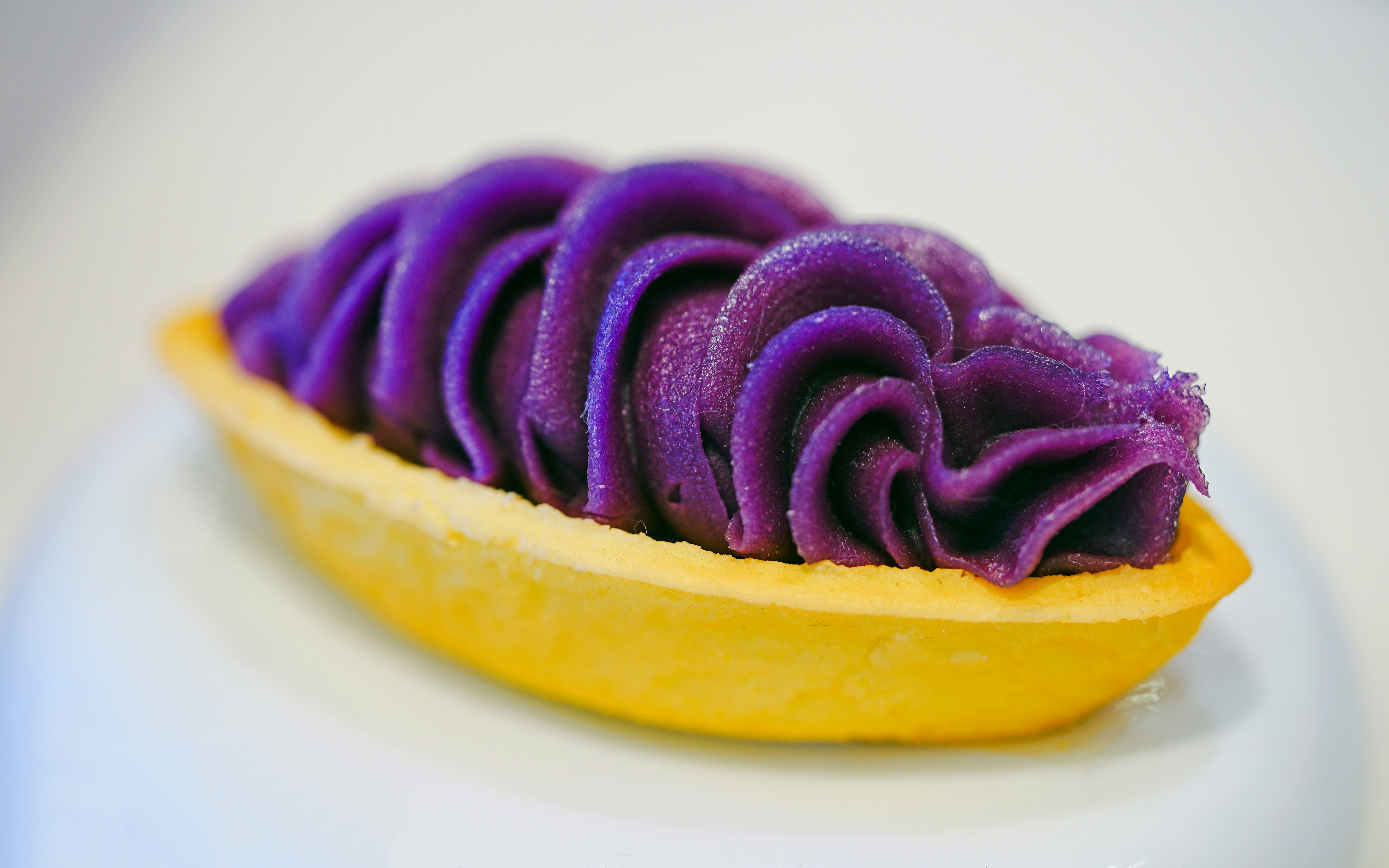 A Benimo purple sweet potato tart in Okinawa, Japan  