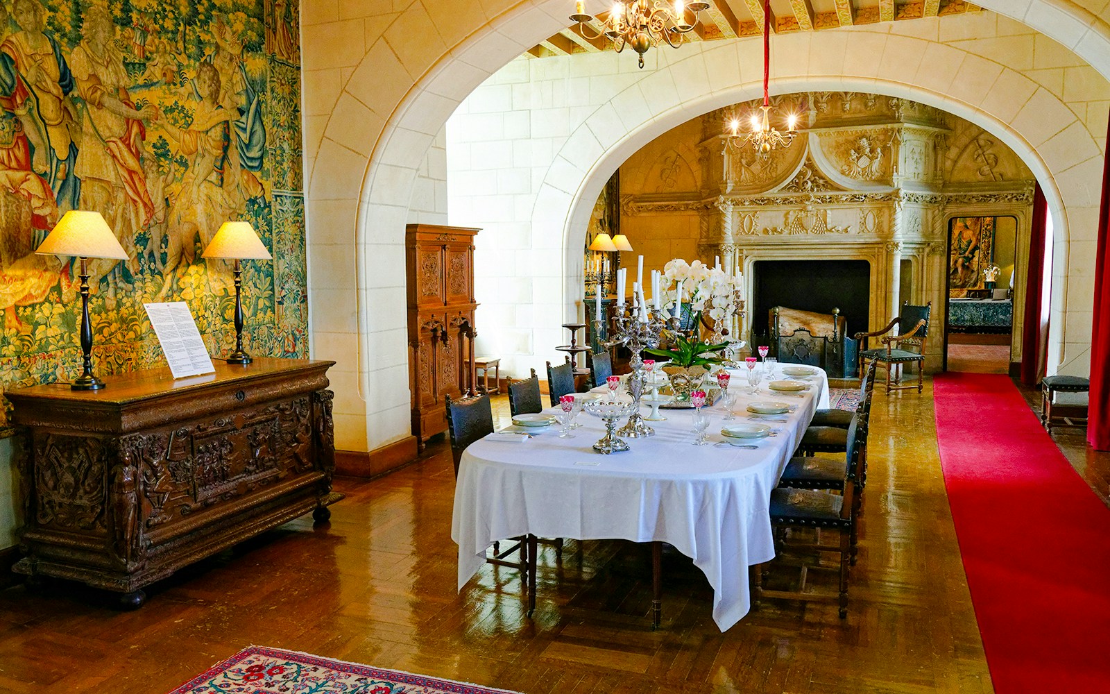 Domaine de Chaumont sur Loire castle with lush gardens and Loire River view.