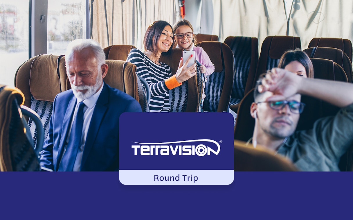 Passengers on a Terravision bus from Rome Ciampino Airport to city center.