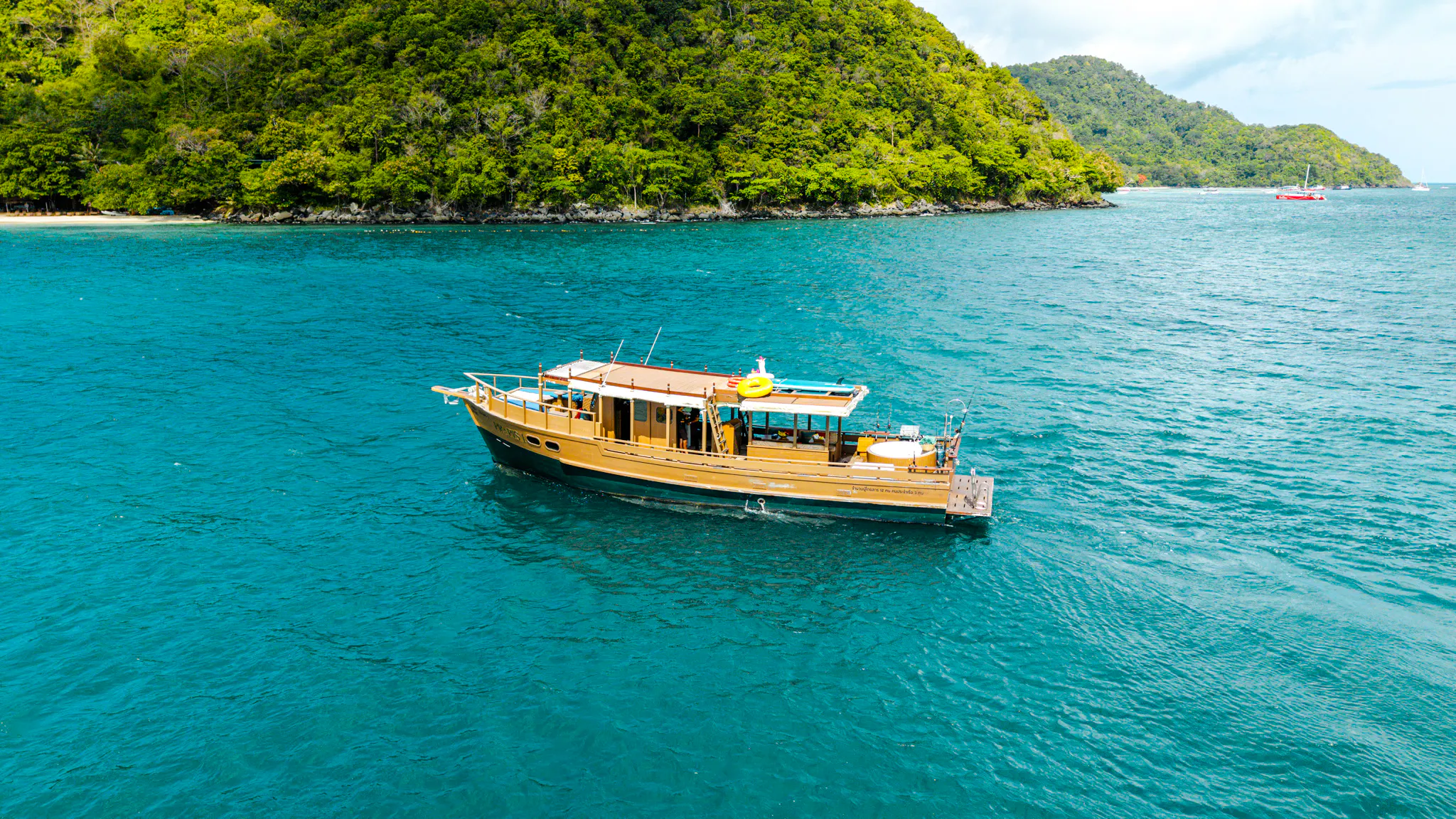Phuket Private Longtail Boat Charter with Jacuzzi to Coral Island Banana Beach and Promthep Cape
