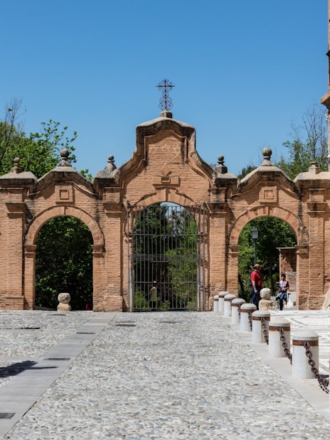 Entrance to the Sanctuary of the Caves of Sacromonte in Granada, Spain.