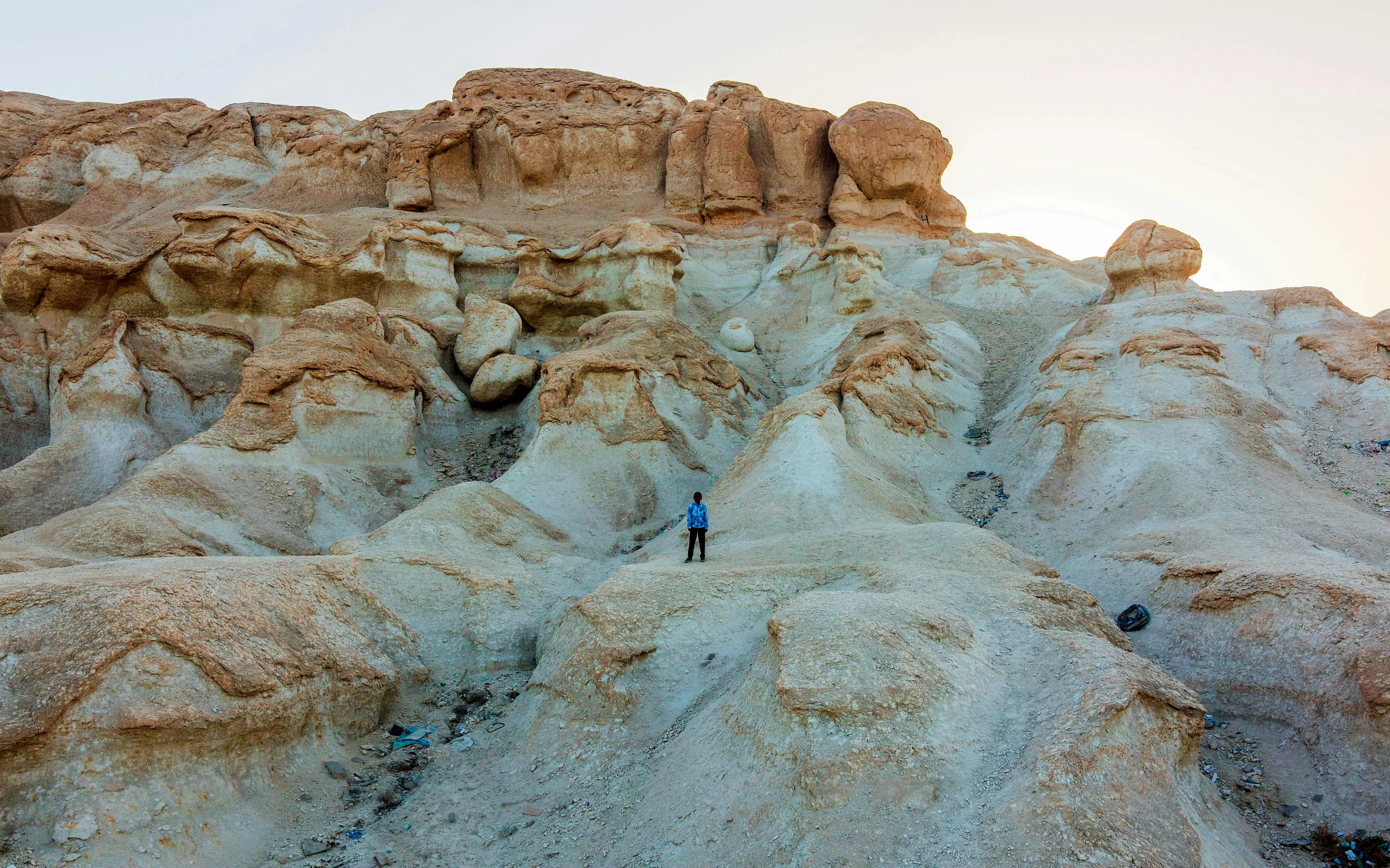 Al Qarah Mountain rock formations at Al Ahsa Oasis, Hofuf, Saudi Arabia.