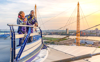 Guests enjoying the view during Up at the O2 Celebration Climb in London.