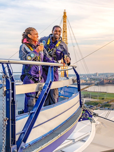 Guests enjoying the view during Up at the O2 Celebration Climb in London.