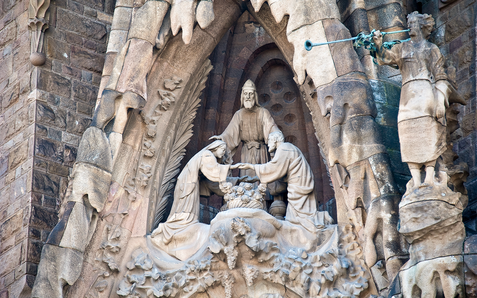 Sagrada Familia Glory Facade in Barcelona showcasing intricate architectural details.