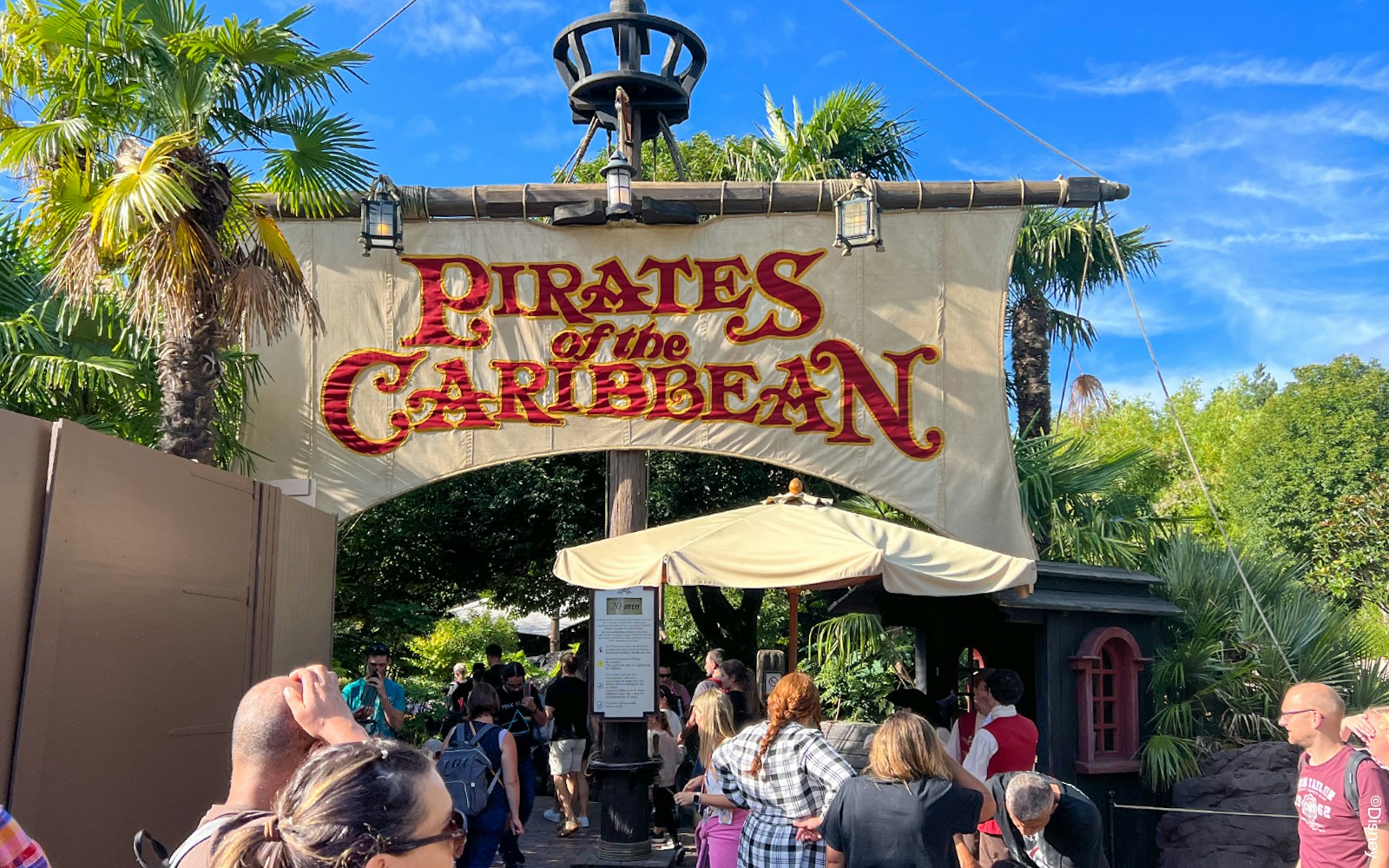 Pirates of the Caribbean ride boat scene at Disneyland Paris Park.