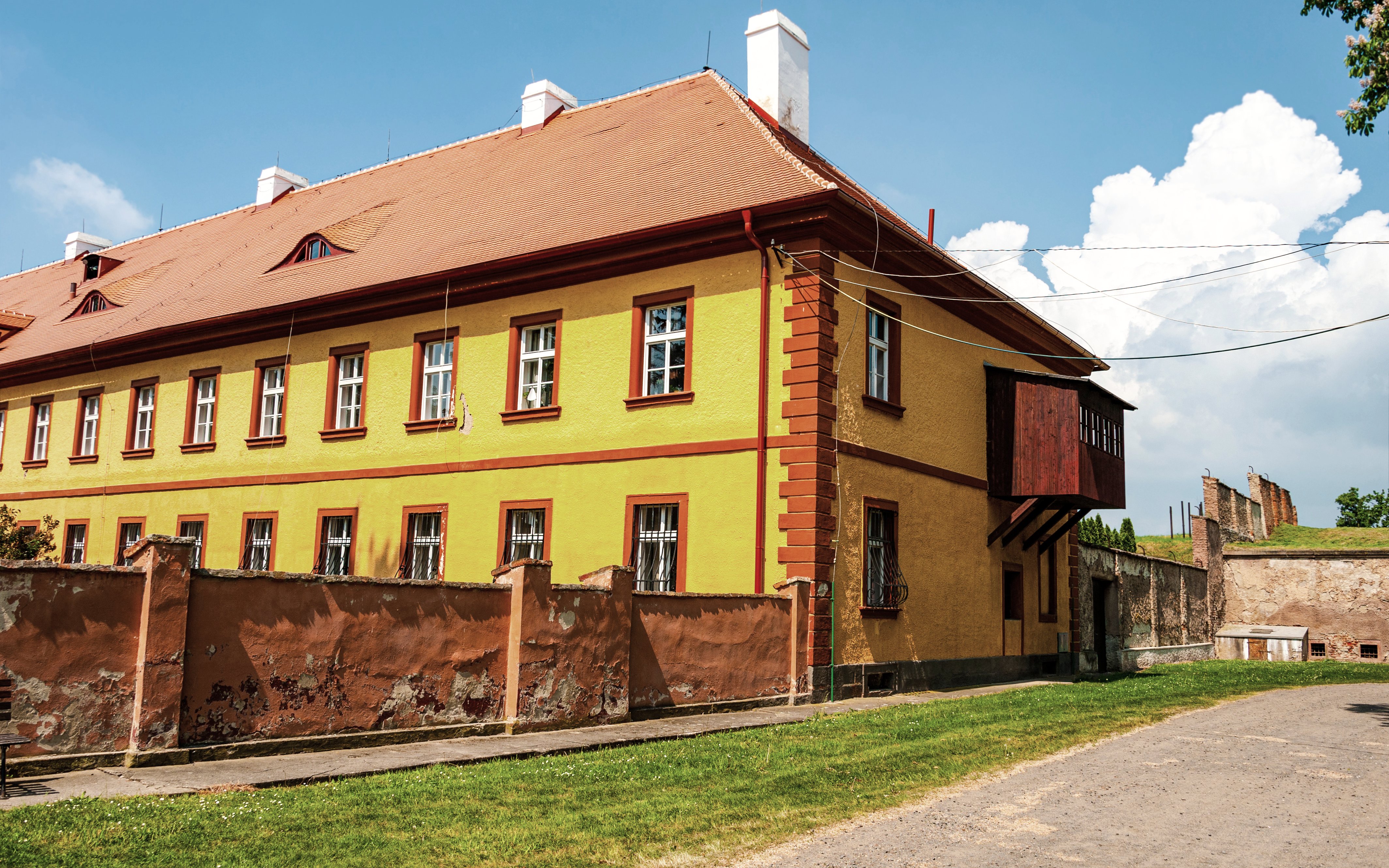 Former Ghetto Bakery building at Terezín Concentration Camp, Czech Republic.