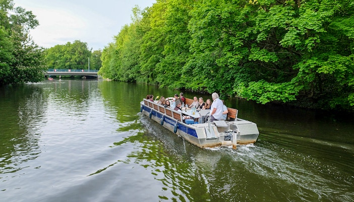 Leipzig riverside forest motorboat tour