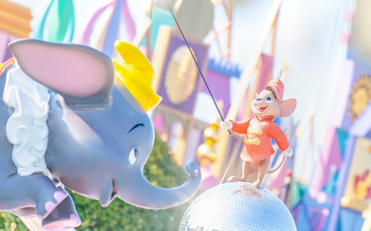 Dumbo ride with Timothy Q. Mouse at Tokyo Disneyland.