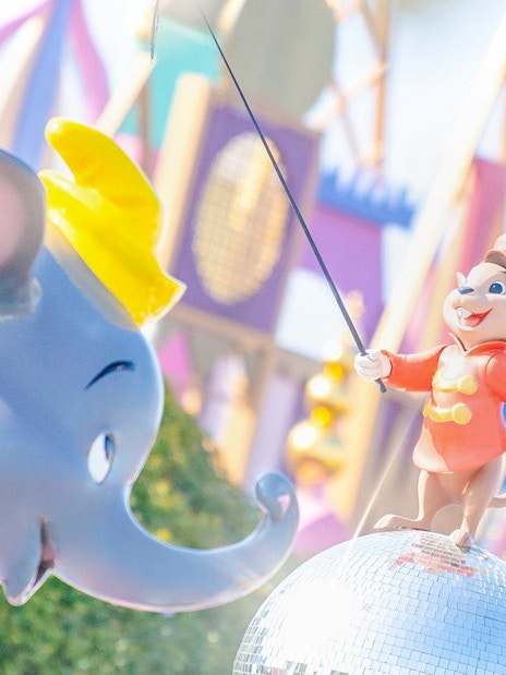 Dumbo ride with Timothy Q. Mouse at Tokyo Disneyland.