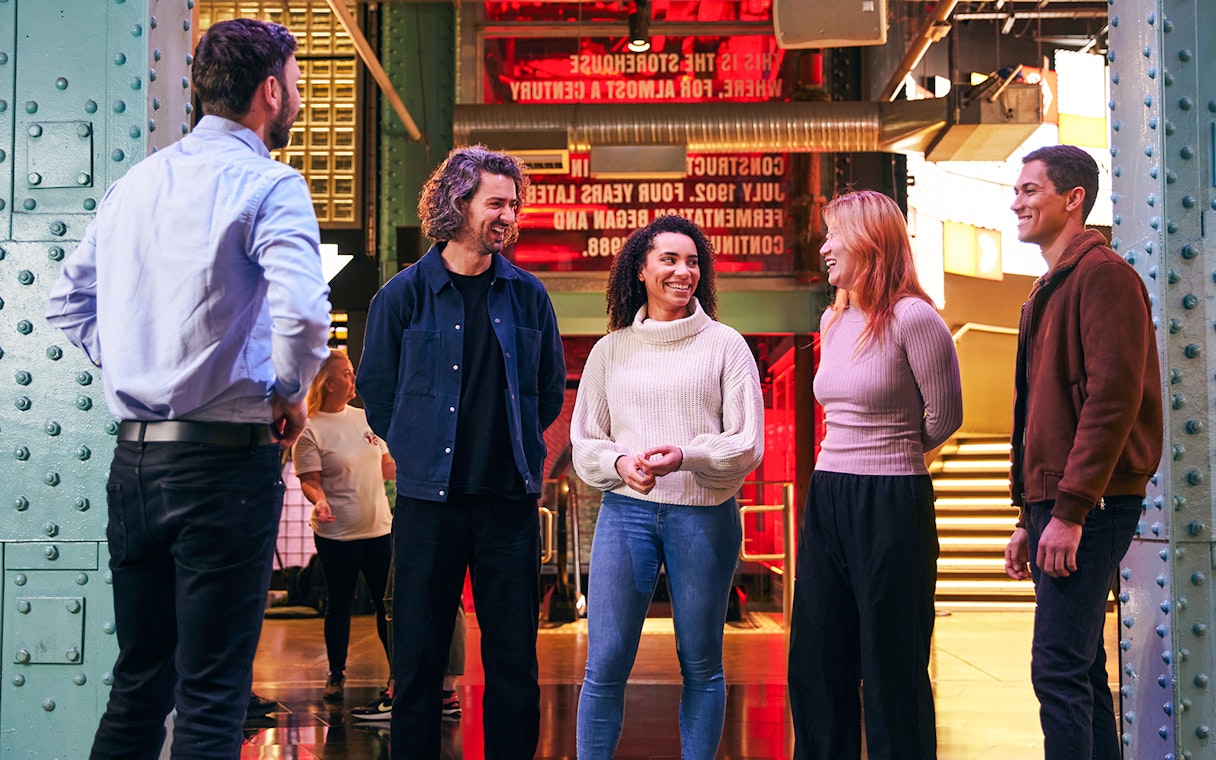 Guests enjoying exhibits inside the Guinness Storehouse.