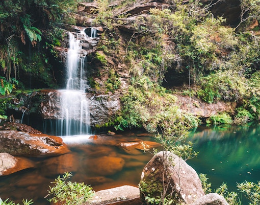 Grey Hat falls in Glenbrook, Blue Mountains