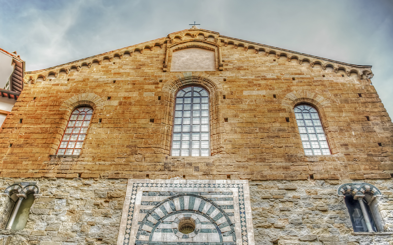 Church of Santo Stefano al Ponte exterior in Florence, Italy, showcasing its historic architecture.