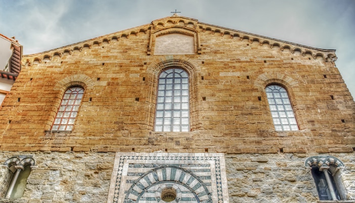 Church of Santo Stefano al Ponte exterior in Florence, Italy, showcasing its historic architecture.