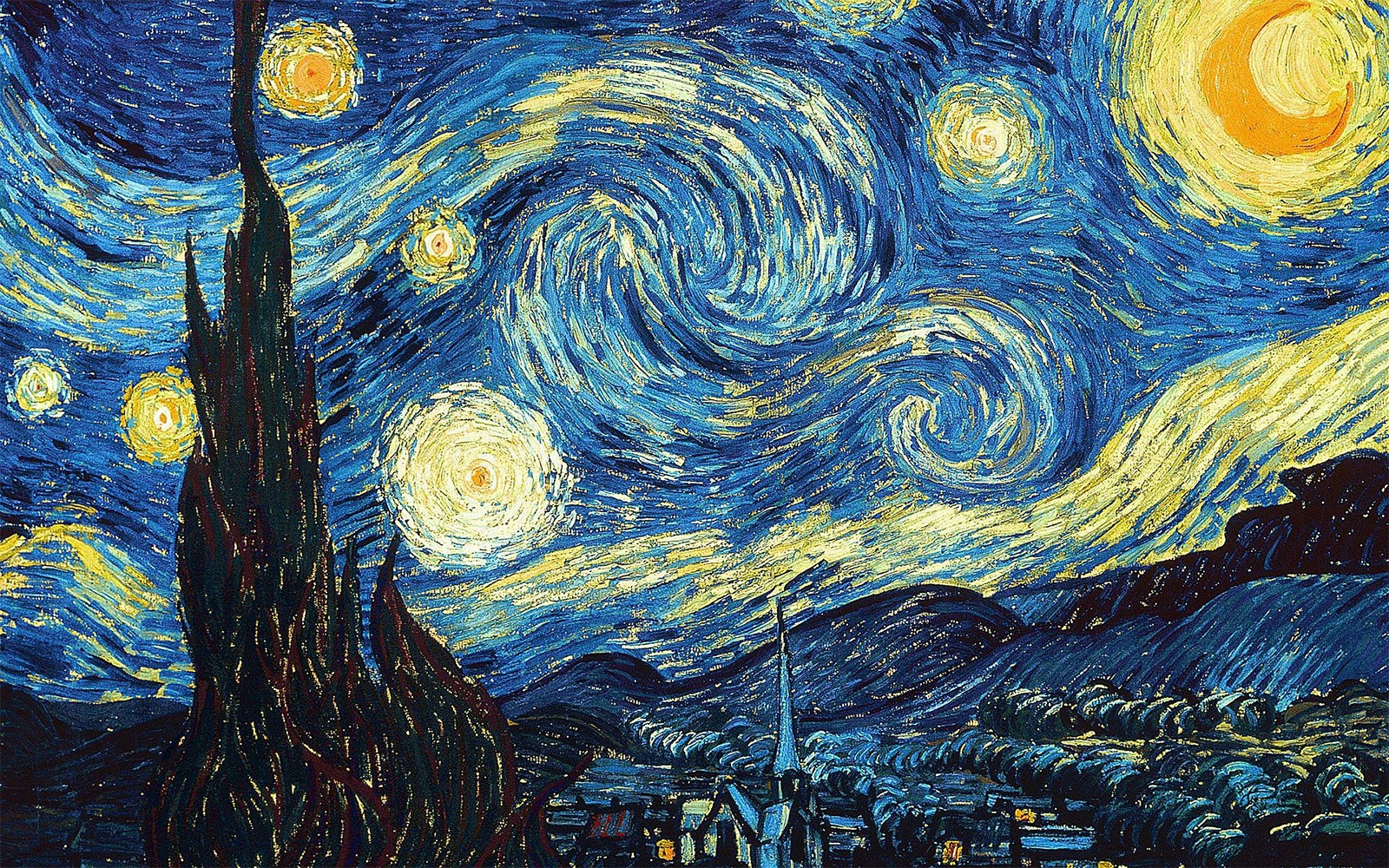 Starry Night painting by Van Gogh