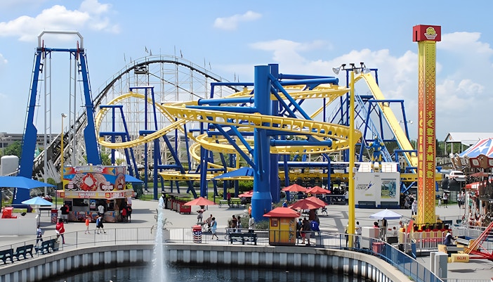Roller coasters and attractions at Fun Spot America Theme Parks, Orlando.