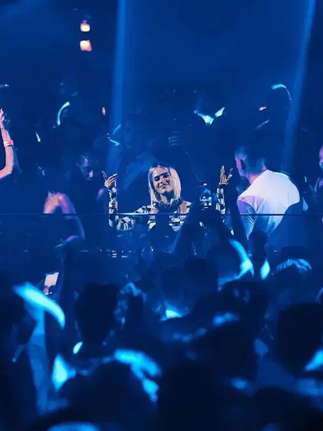 DJ performing at Music On event, Pacha Ibiza nightclub.