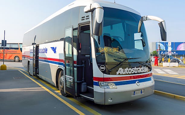 Bus for round-trip tickets from Malpensa Airport to Milan Central Station.